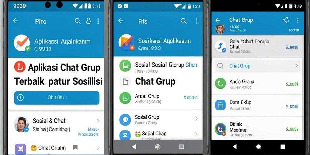 Tampilan antarmuka aplikasi Chat Grup 9939 yang menarik.