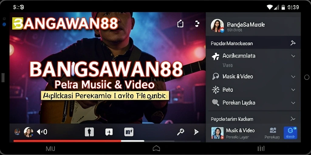 Antarmuka aplikasi BANGSAWAN88 dengan berbagai fitur perekaman layar.