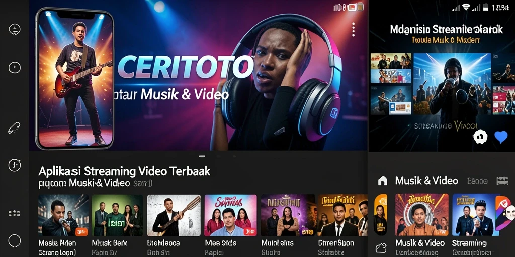Screenshot CERITOTO menampilkan antarmuka streaming video yang menarik.