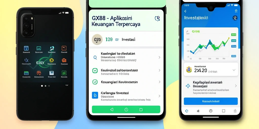 Antarmuka dan fungsi aplikasi investasi GX88 yang menarik dan fungsional.