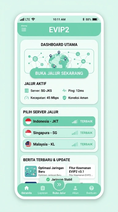 Tampilan link alternatif evip2