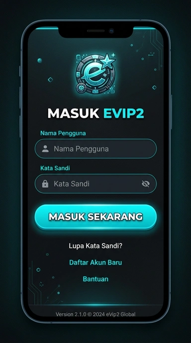 Tampilan halaman login evip2